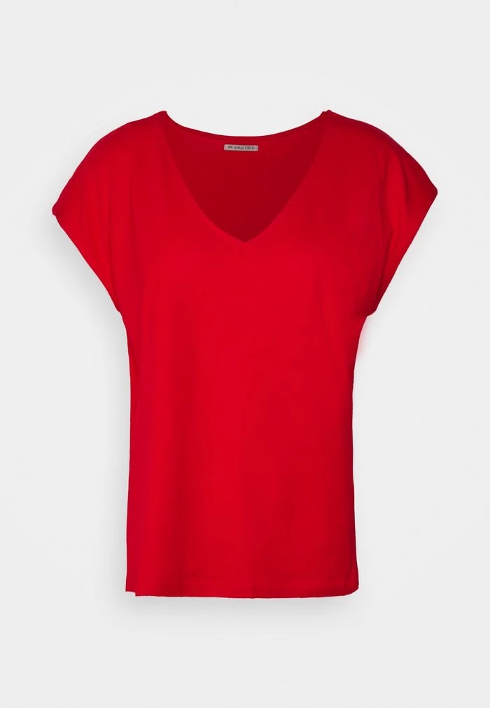 T-Shirt ANNA FIELD Anna Field Basic T-shirt Rouge Femme | TMO-0946175